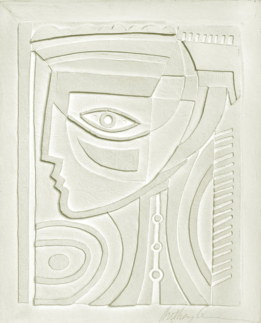 Lady of Crete, Vellum Relief, 1986