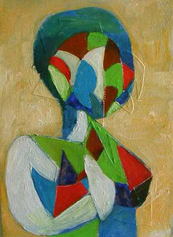 Untitled, oil on paper mounted on canvas, 14 3/4 x 10 3/8 in. (37.5 x 26.4 cm) AQ2004.234