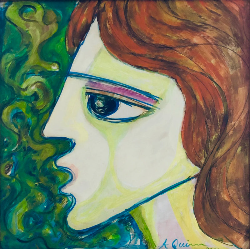 Divorcee, 2000, Acrylic & Oil on foam board, 27 x 27 x 2 in (68.6 x 68.6 x 5.1 cm) AQ2004.403