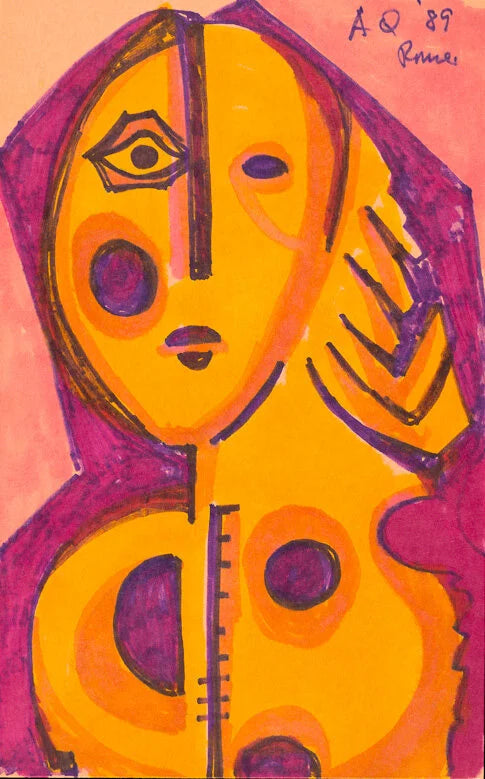 Waiting, 1989, felt tip pen on paper, 8 x 5 in (20.3 x 12.7 cm) (AQ2011.003.84)