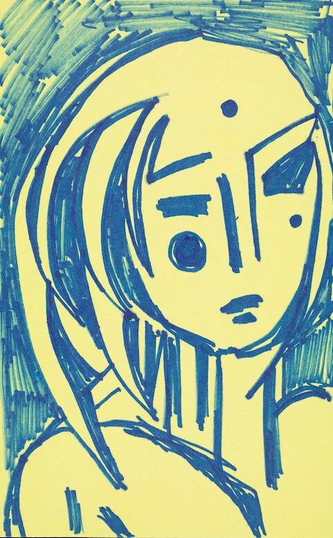 Youth, Felt tip pen on paper, 8 x 5 in (20.3 x 12.7 cm) (AQ2011.003.92)