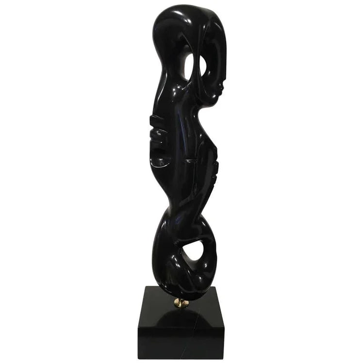 Man and Woman, 1993, Black marble, 26 1/2 x 6 3/4 x 6 3/4 in. (67.3 x 17.1 x 17.1 cm) (AQ2012.012.11)
